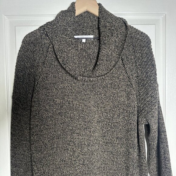 BCBGeneration Womens Medium Knit Cowl Neck Sweater Brown Neutral Fall Staple - Picture 3 of 12